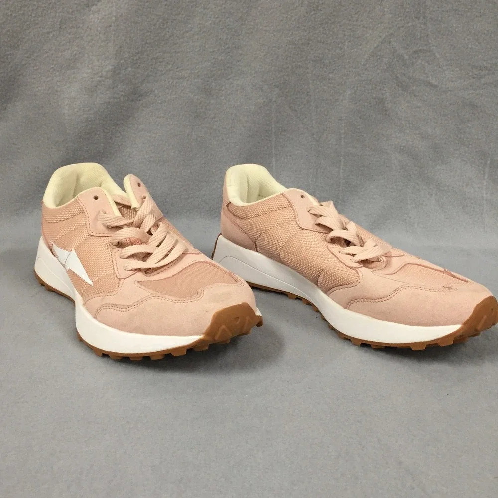 Avia Womens Memory Foam Sneakers‎ Blush Pink Mesh Suede Low Top Trainers Size 10
